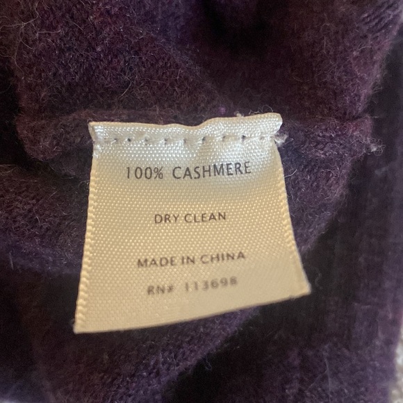 Margaret O’Leary 100% cashmere slouchy oversized beautiful purple sweater - Picture 7 of 9